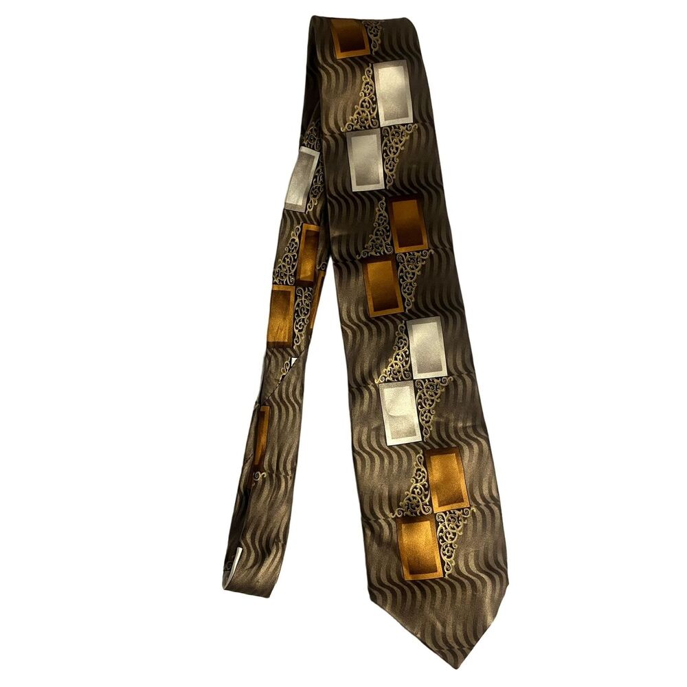 #7832 Gasparo Brown Way Handmade All Silk Mens Necktie